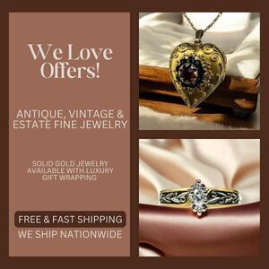 Vintage Estate & Antique Fine Jewelry Sale! Solid Gold 10k 14k 18k Fast Shipping